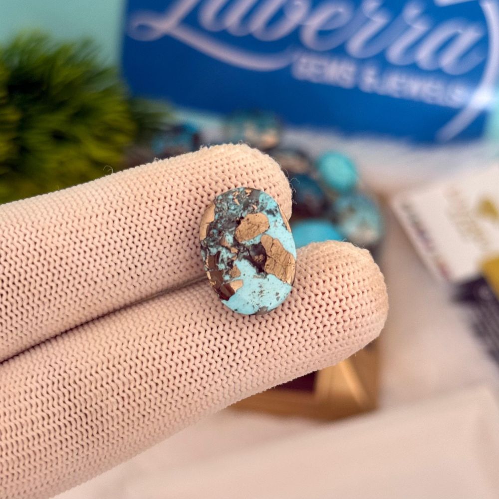 Natural Irani Firoza (Turquoise) – 14.02 Carat / Ratti | Lab Certified Gemstone