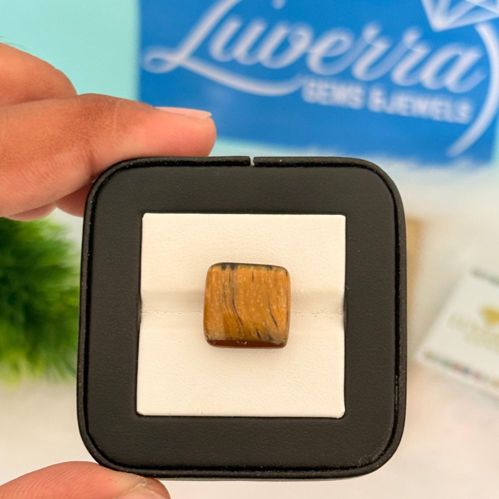 Buy 12 Carat / Ratti – Natural Tiger Eye Stone – Certified Gemstone for Protection, Power & Confidence