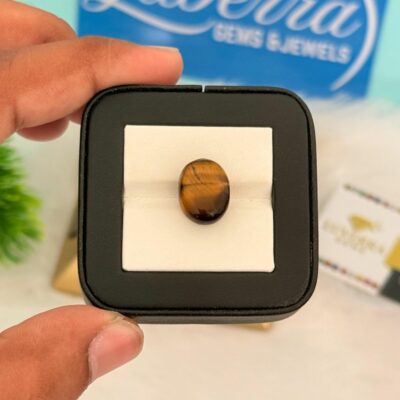 Buy 7 Carat / Ratti – Natural Tiger Eye Stone – Certified Gemstone for Courage, Protection & Focus