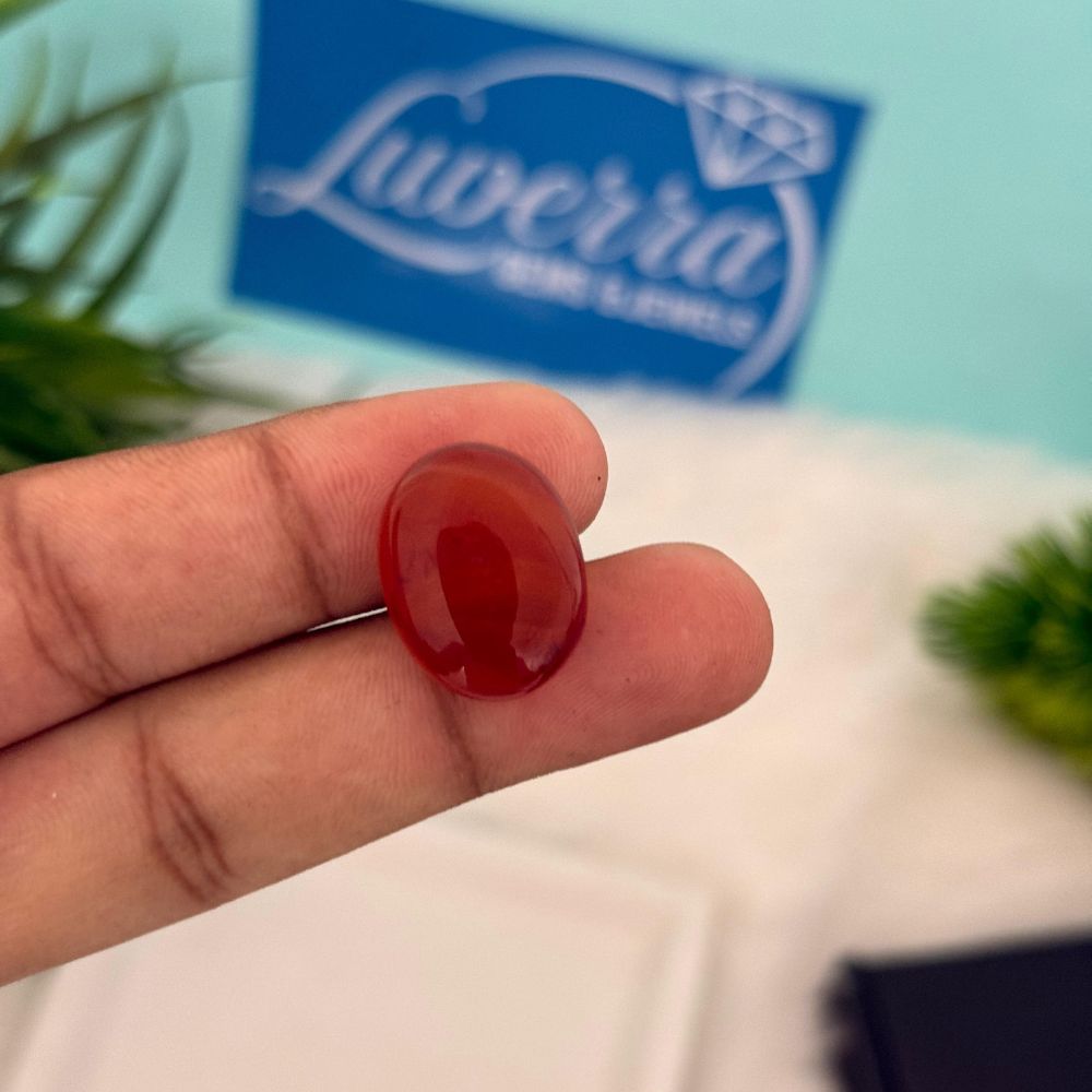 Buy 14 Carat / Ratti – Natural Red Agate (Yamni Hakik) – Certified Stone for Protection & Stability