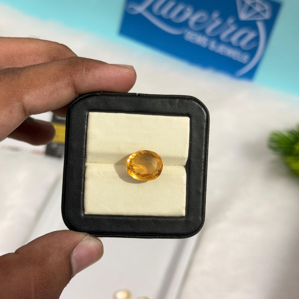 Buy 7.60 Carat / Ratti – Natural Citrine (Sunela) – Certified Gemstone for Abundance, Confidence & Growth