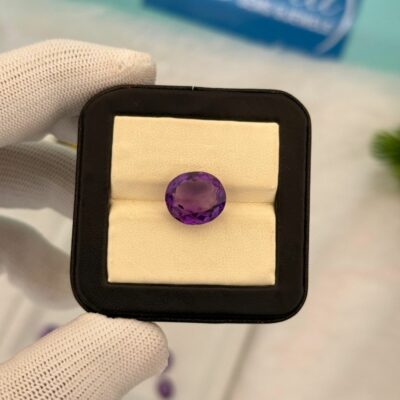 Buy 5.80 Carat – Natural Amethyst Gemstone | Certified & Untreated | Energized Gem for Peace, Wisdom & Saturn Remedies