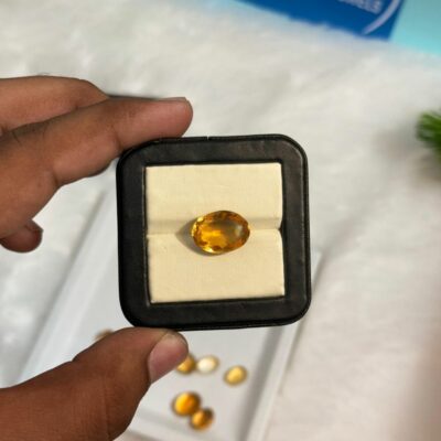 Buy 9.20 Carat – Natural Citrine (Sunela) Gemstone | Certified & Untreated | Energized Yellow Gem for Wealth & Wisdom