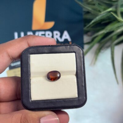 Natural Gomed (Hessonite) 4.32 Carat – Certified Sri Lankan Gemstone for Rahu Remedies, Success & Protection
