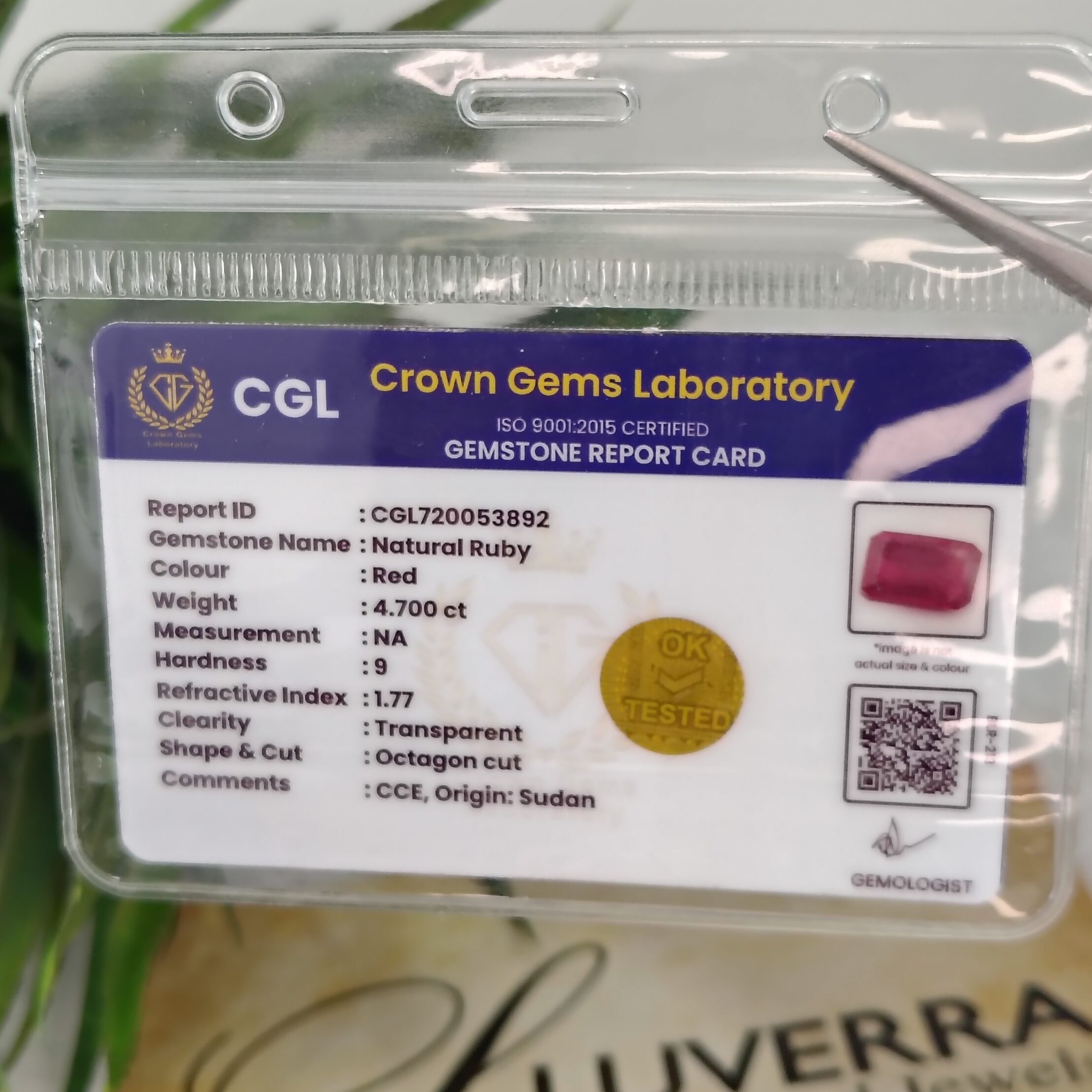 4.700 Carats – Natural Ruby - Image 2