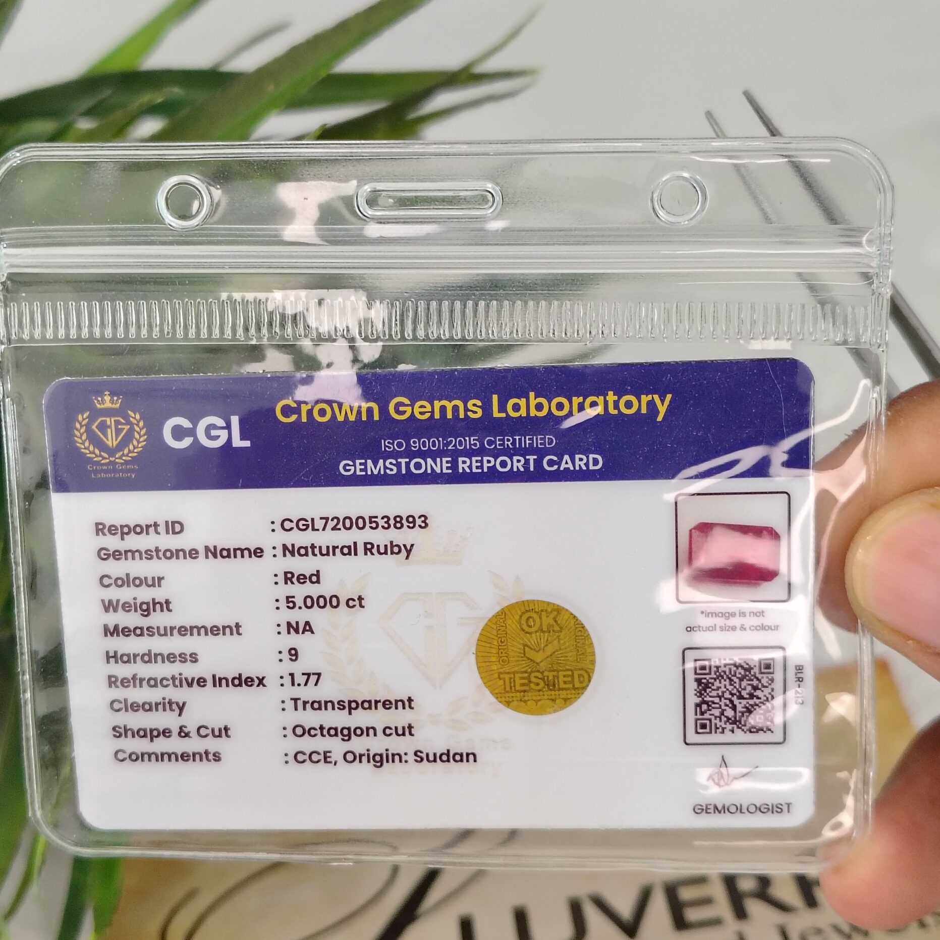 5.00 Carats – Natural Ruby - Image 2