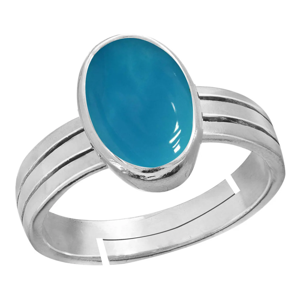 Irani Firoza (Turquoise) Silver Adjustable Ring
