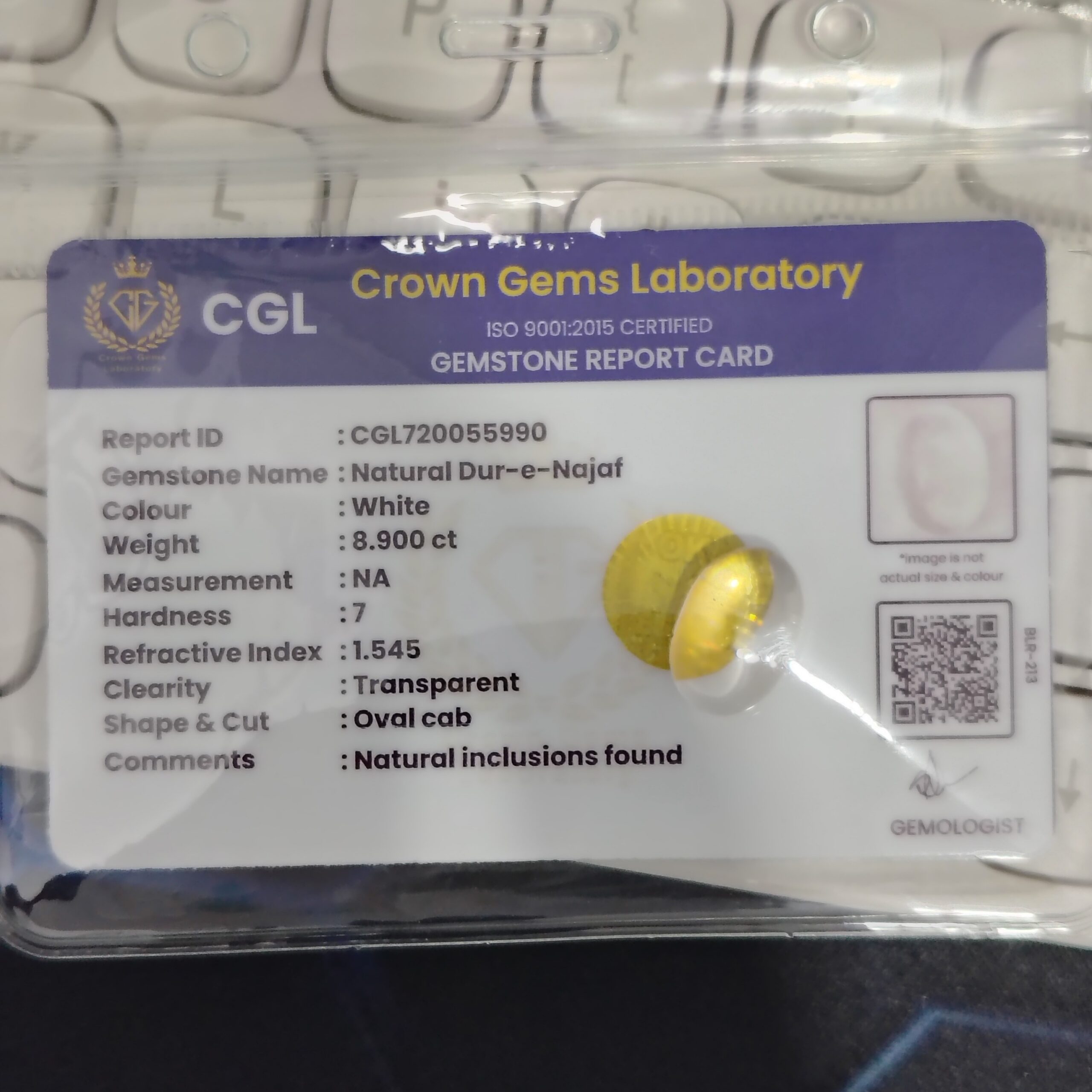 8.900 Carats Natural Dur-e-Najaf - Image 2