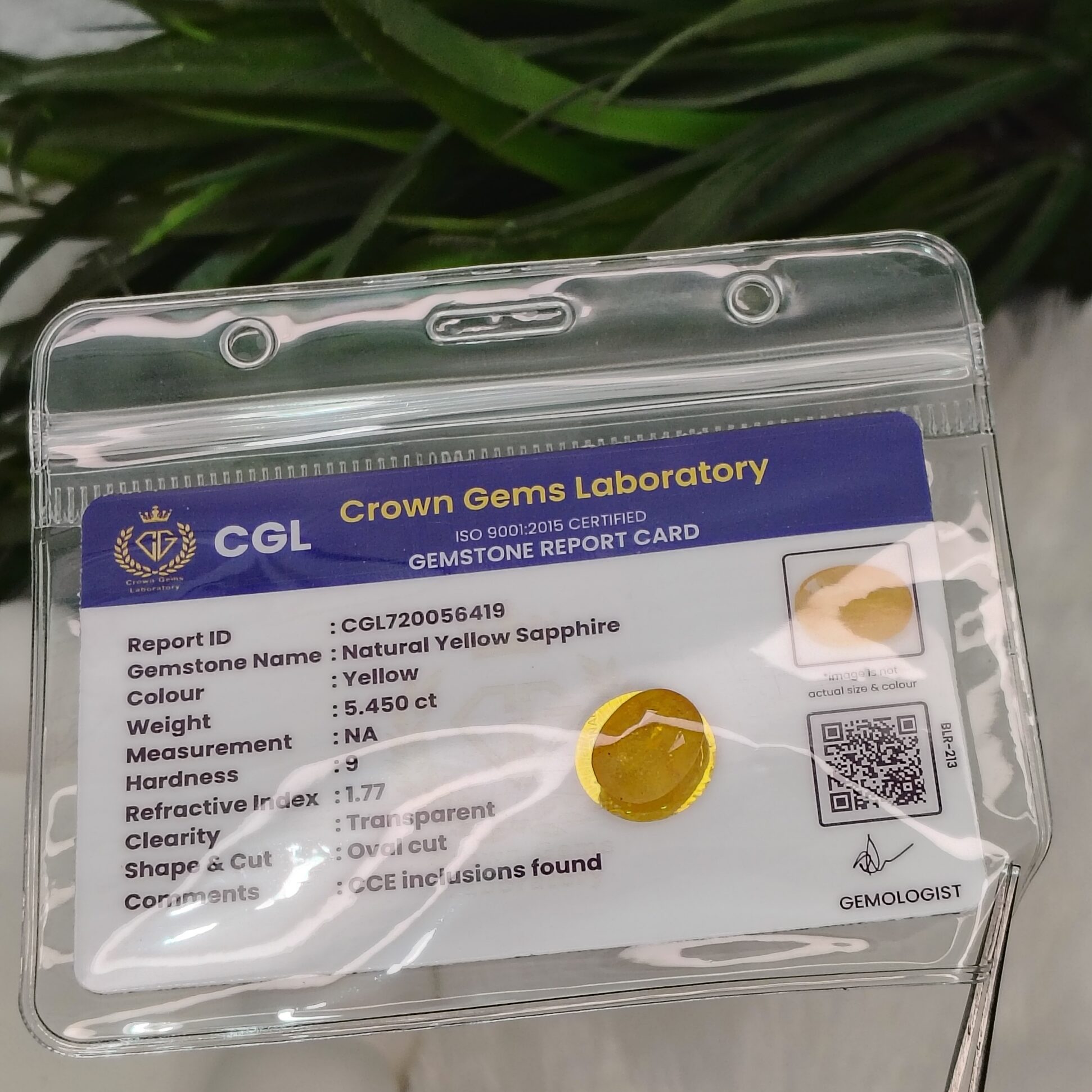 5.450 Carat – Natural Yellow Sapphire (Pukhraj) - Image 2