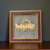 7 Horse Success Frame with Natural Raw Pyrite for Wealth & Growth