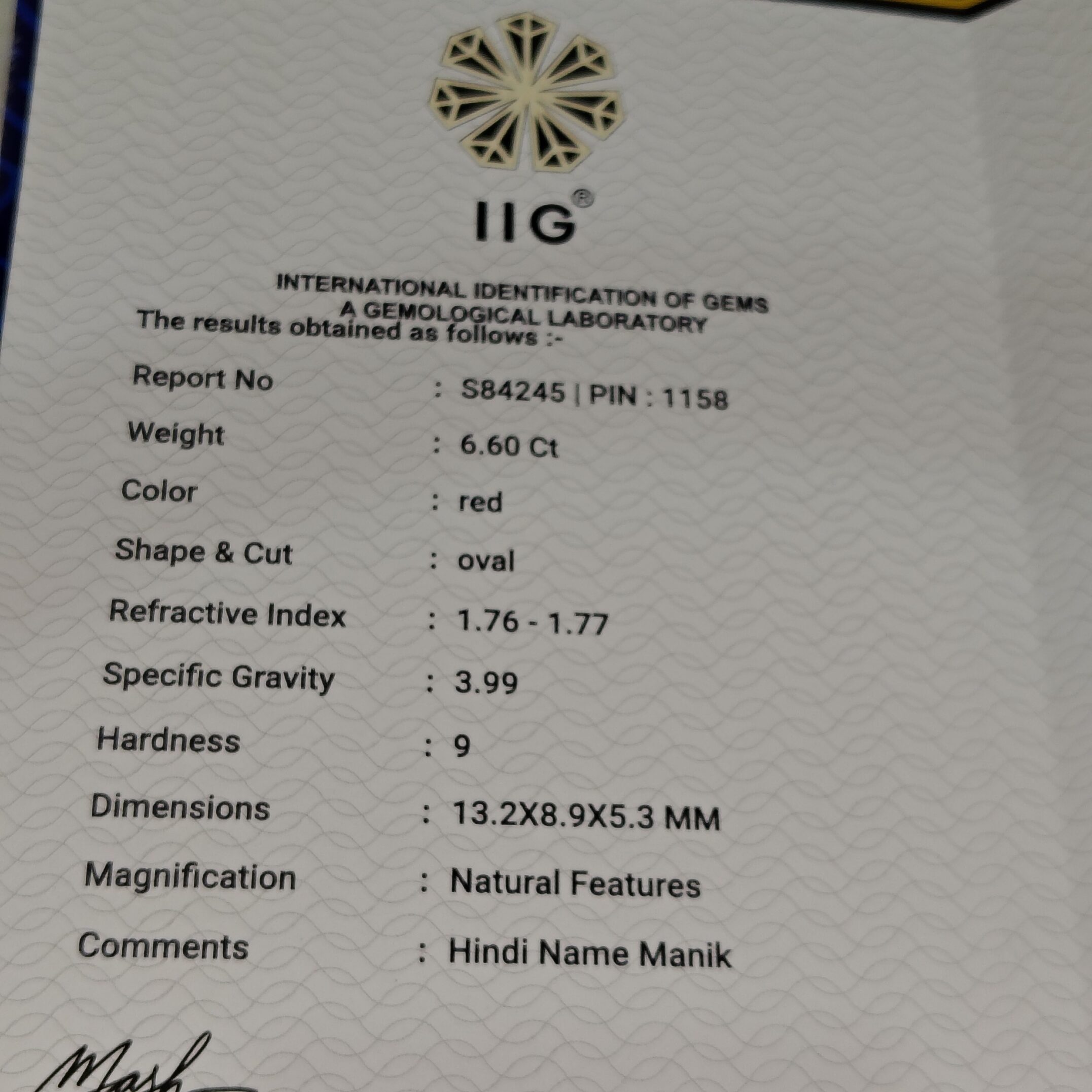 6.60 Carat Natural Ruby - Image 2