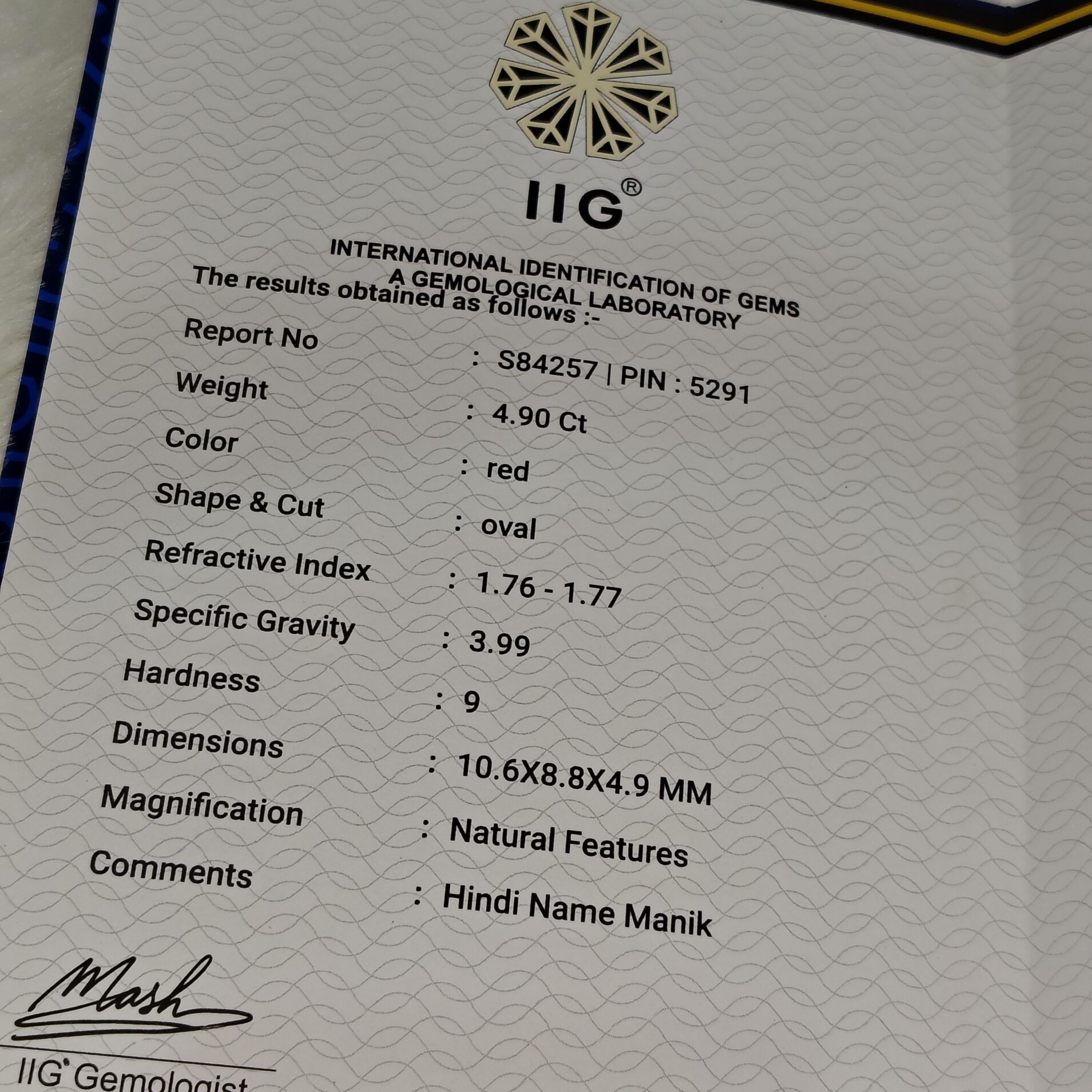 4.90 Carat Natural Ruby - Image 3