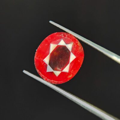 5.700 Carat Natural Gomed (Hessonite) – Certified Original Rahu Gemstone for Protection, Stability & Financial Growth